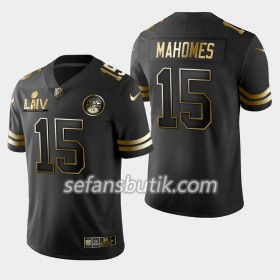 Kansas City Chiefs Tröjor Patrick Mahomes 15 Nike Svart Golden Edition - Herr